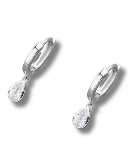 Sterling Silver Twinkle Hoop Earrings