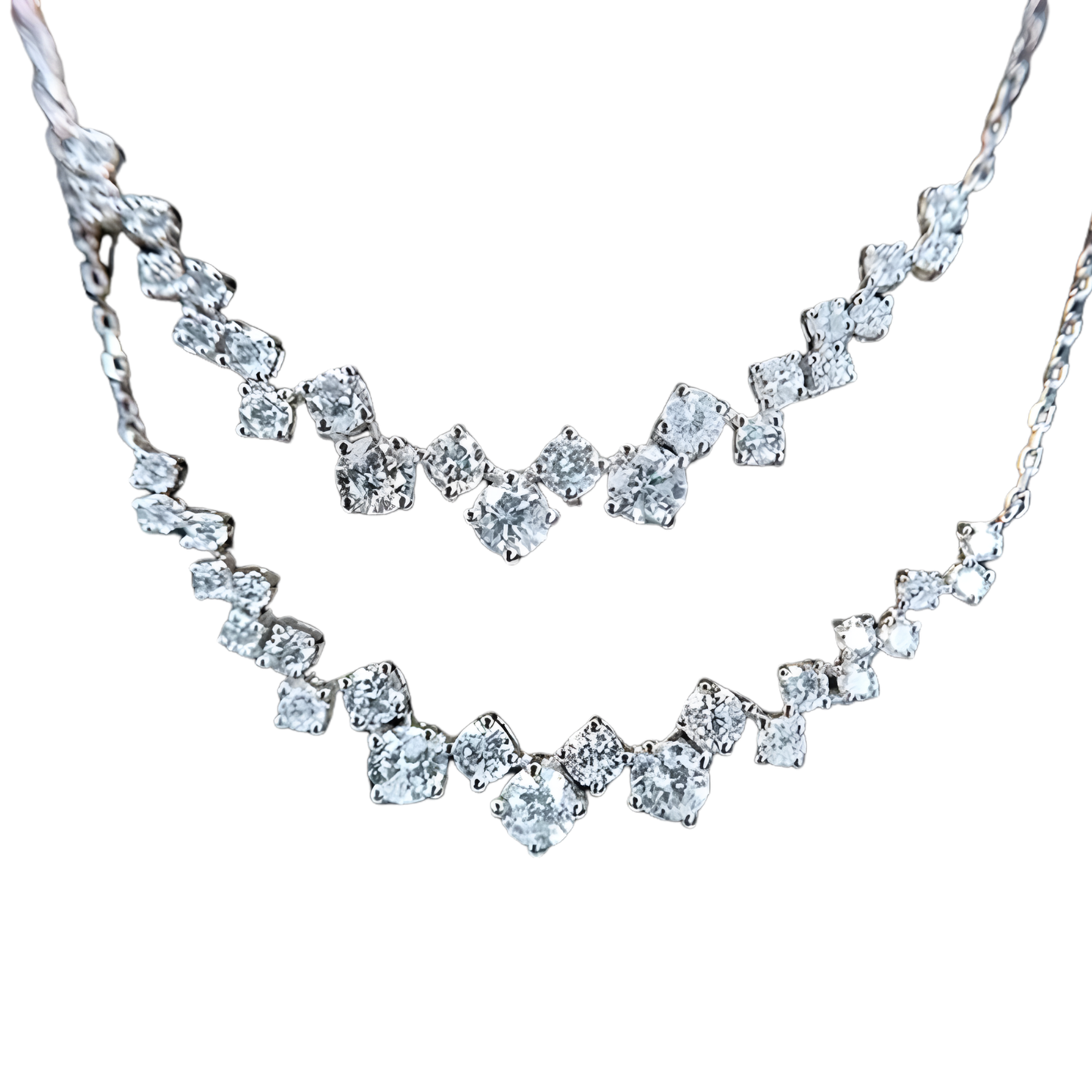 Sterling Silver Penny Cascading Necklace