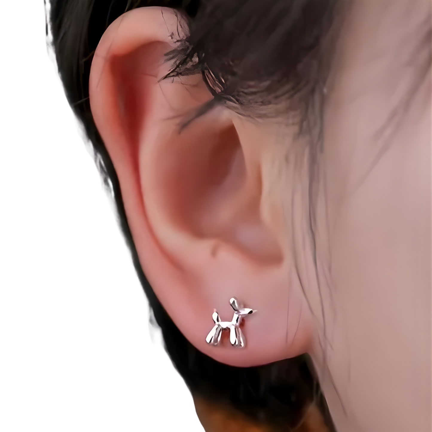 Sterling Silver Poodle Earrings