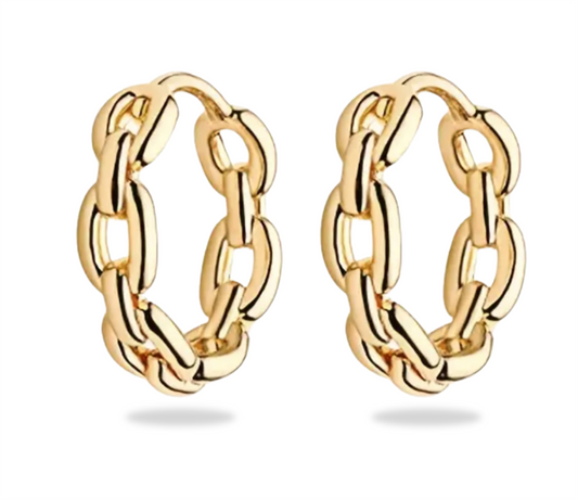 14K Vermeil Luxe Link Hoops