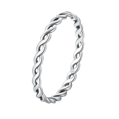 Sterling Silver Rope Ring
