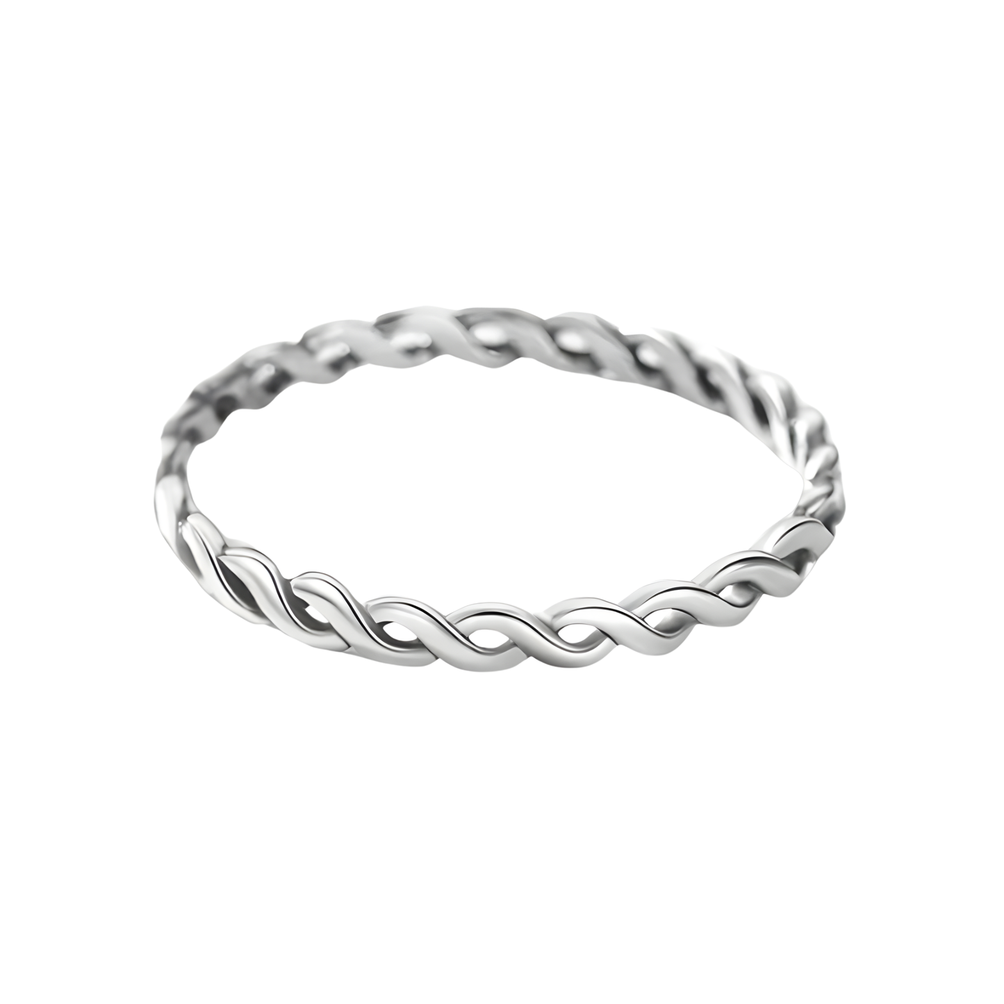 Sterling Silver Rope Ring