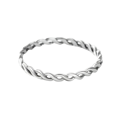 Sterling Silver Rope Ring