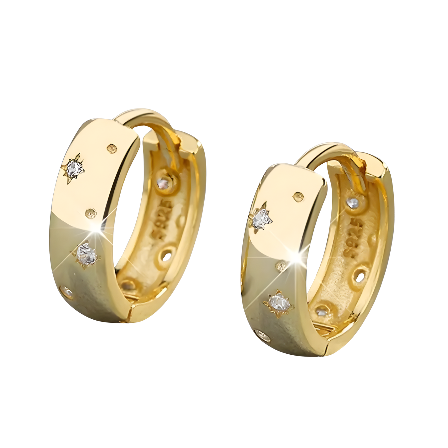 14K Vermeil Shining Star Earrings