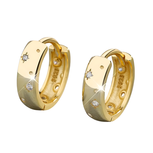 14K Vermeil Shining Star Earrings
