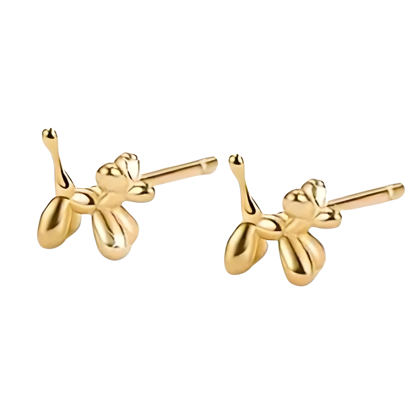 14K Vermeil Poodle Stud Earrings