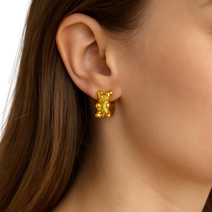 14K Vermeil Gummy Bear Earrings