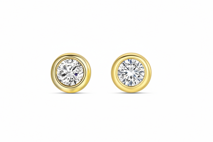 Gold Vermeil Bella Bezel Stud Earrings
