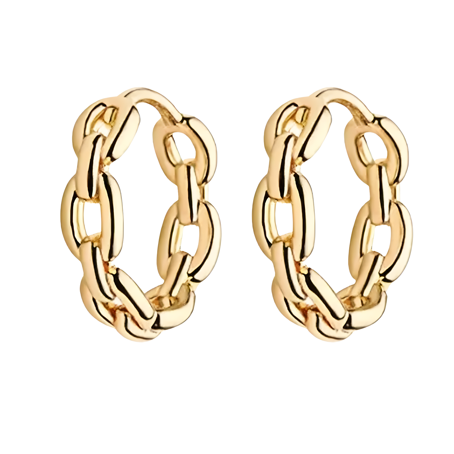 14K Vermeil Luxe Link Hoops