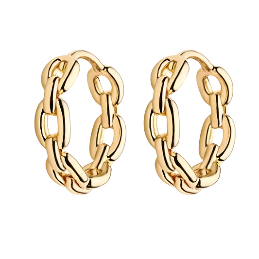 14K Vermeil Luxe Link Hoops