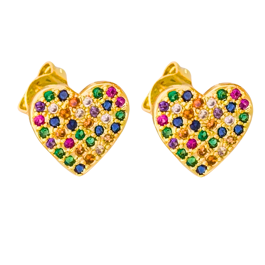 14K Vermeil Mini Heart Studs