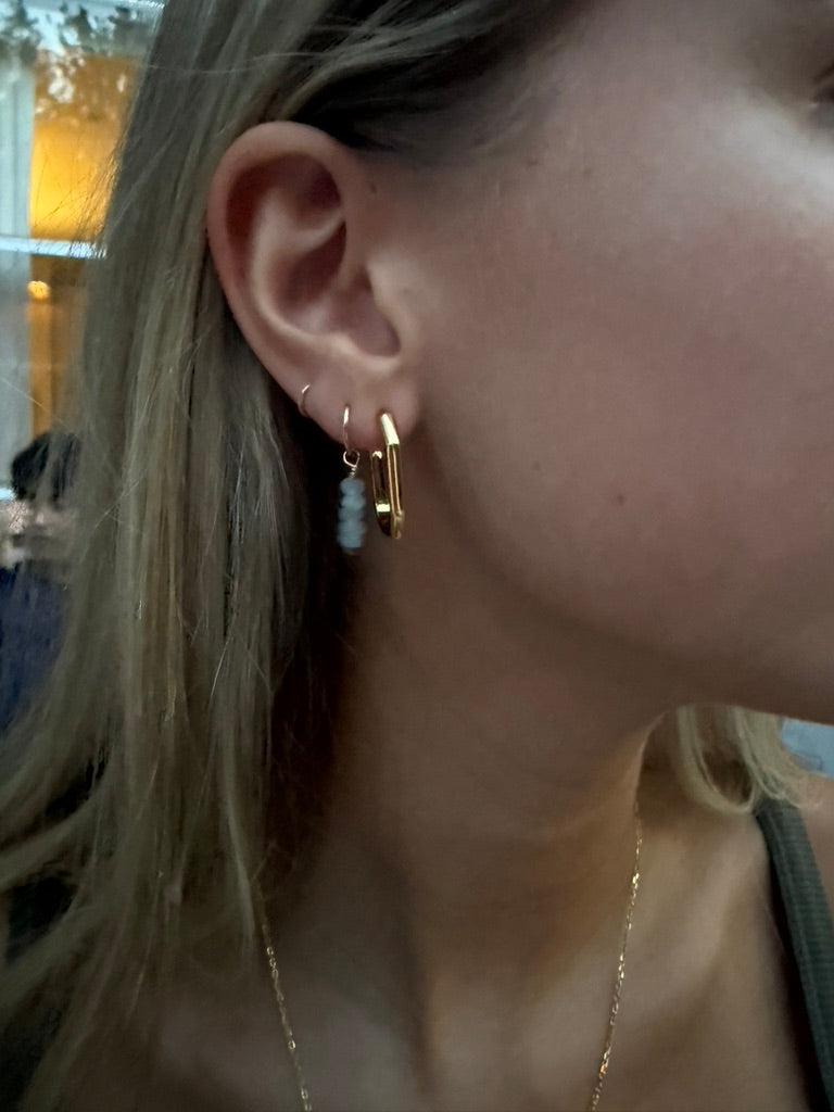 Gold Plated Kathy Geometric Hoop Earrings