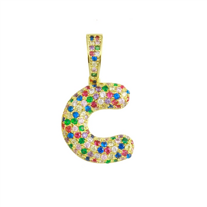 Gold Vermeil Julia Bubble Initial Charm