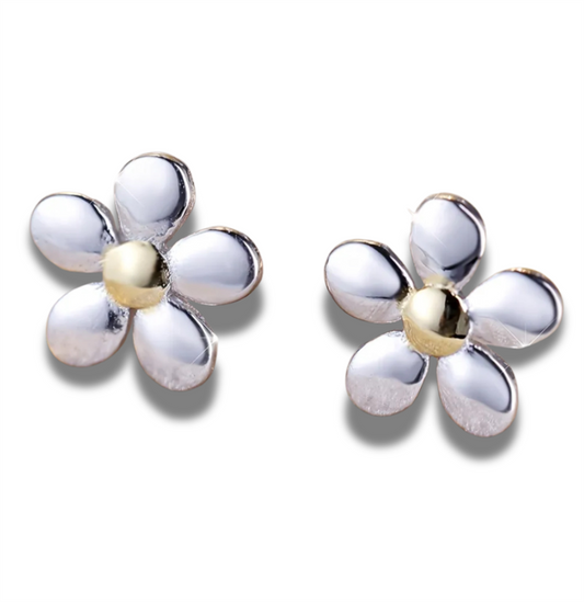 Sterling Silver & 14K Vermeil Daisy Bloom Earrings