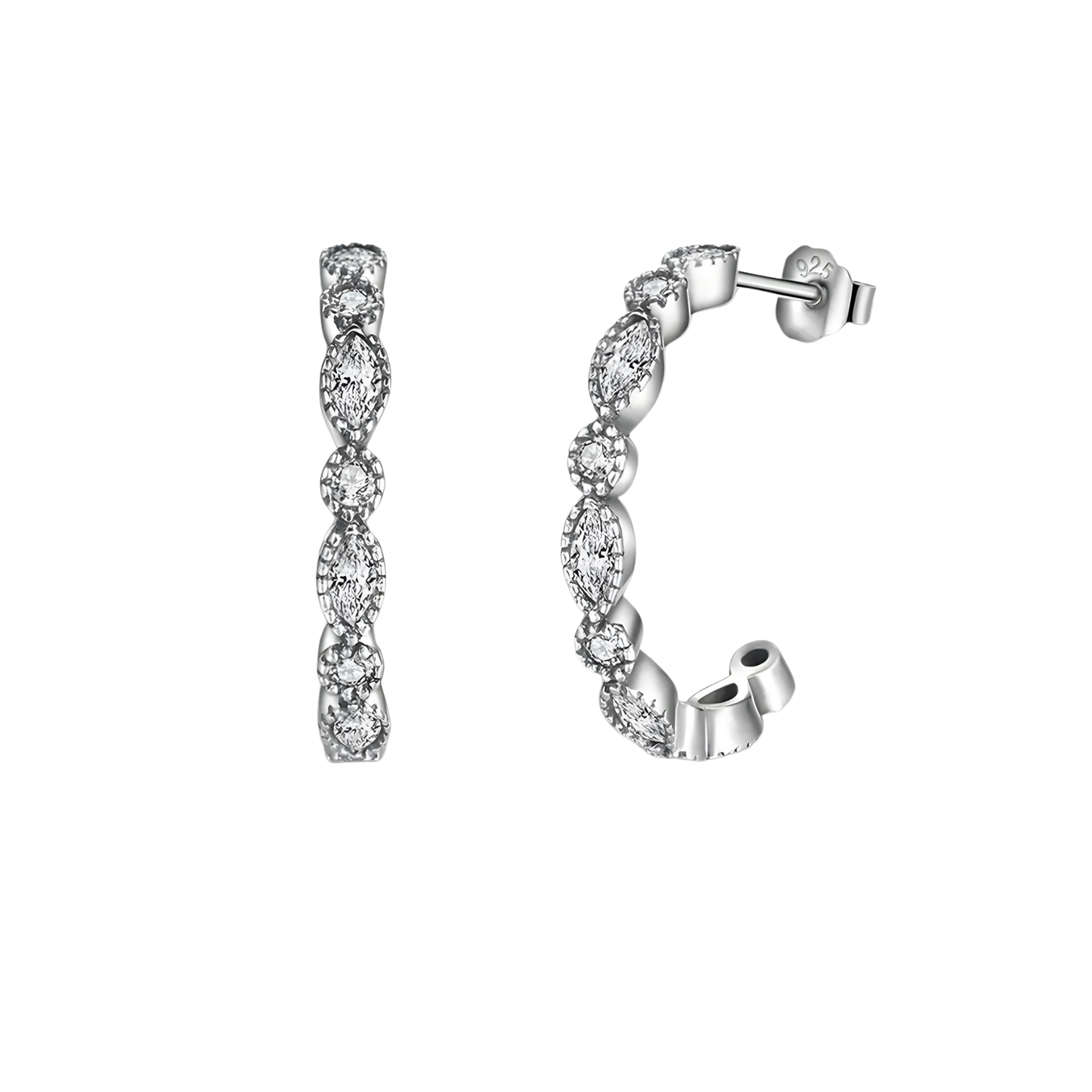 Sterling Silver C-Hoops