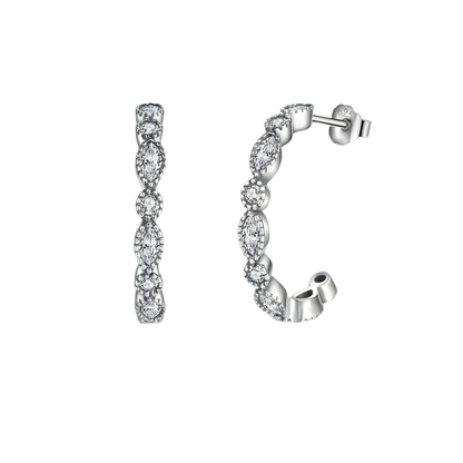 Sterling Silver C-Hoops