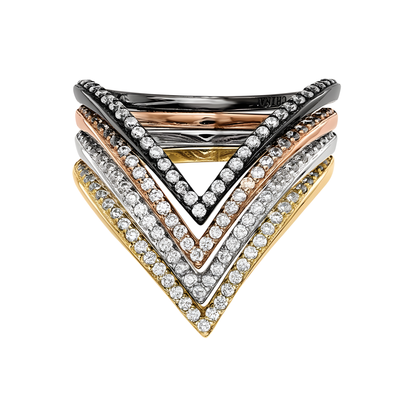 Sterling Silver Robyn Pave Stacking Rings