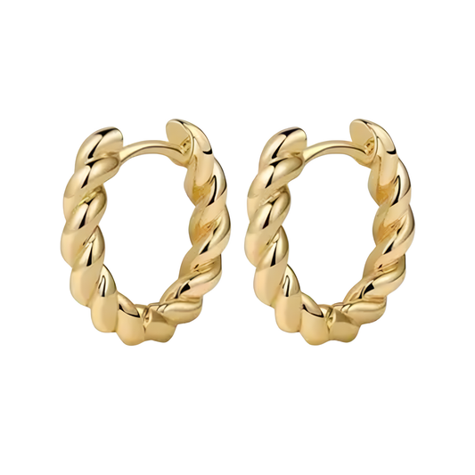 Gold Vermeil Judy Braided Hoop Earrings