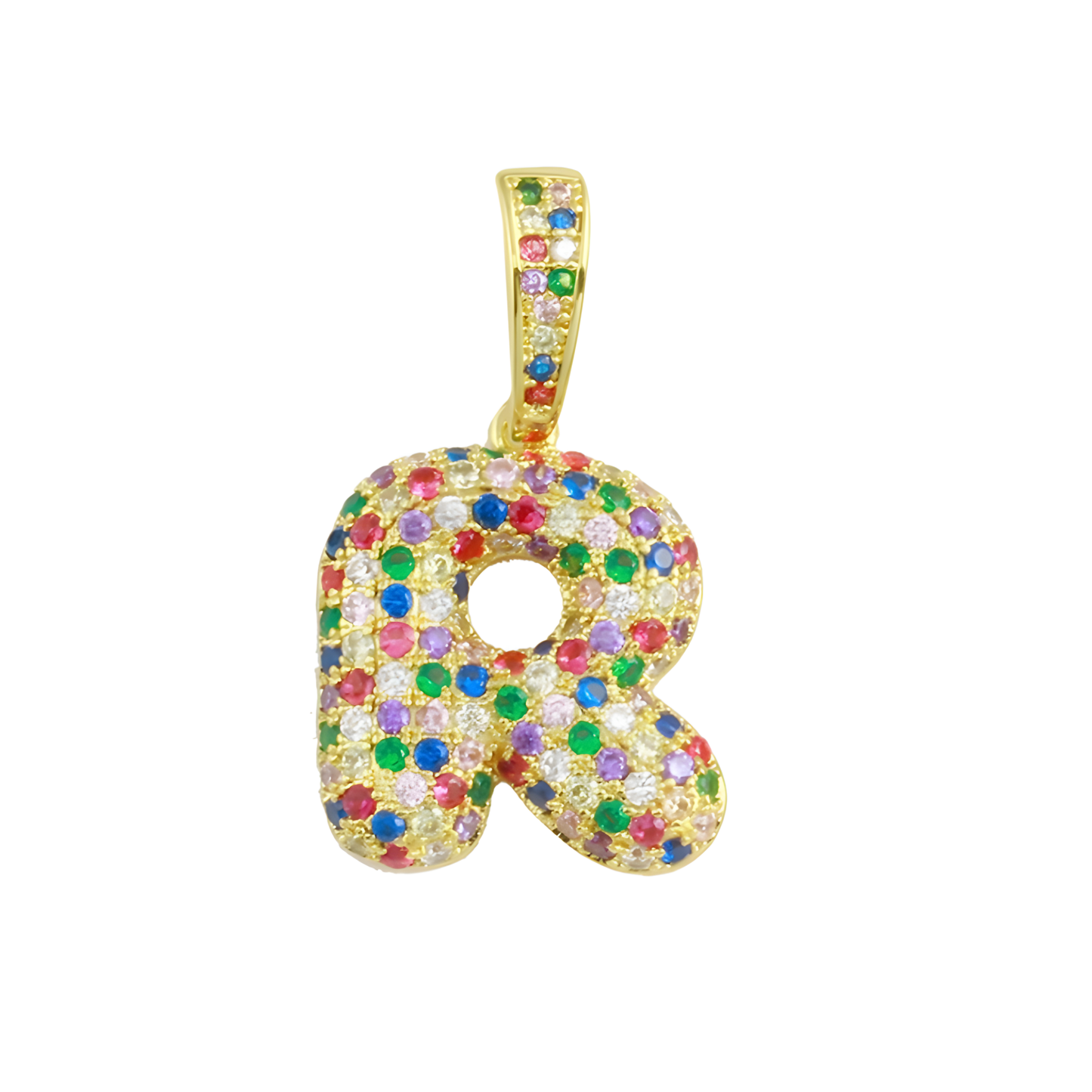 Gold Vermeil Julia Bubble Initial Charm