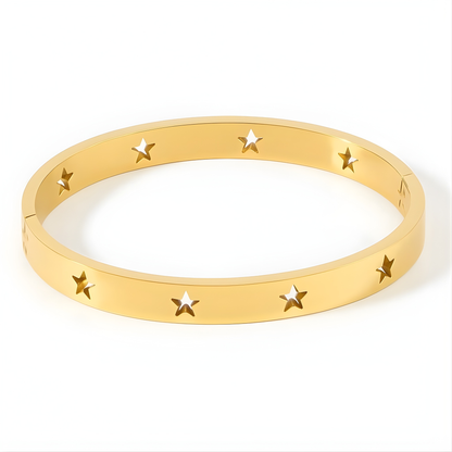 Gold Open Star Izzy Bangle