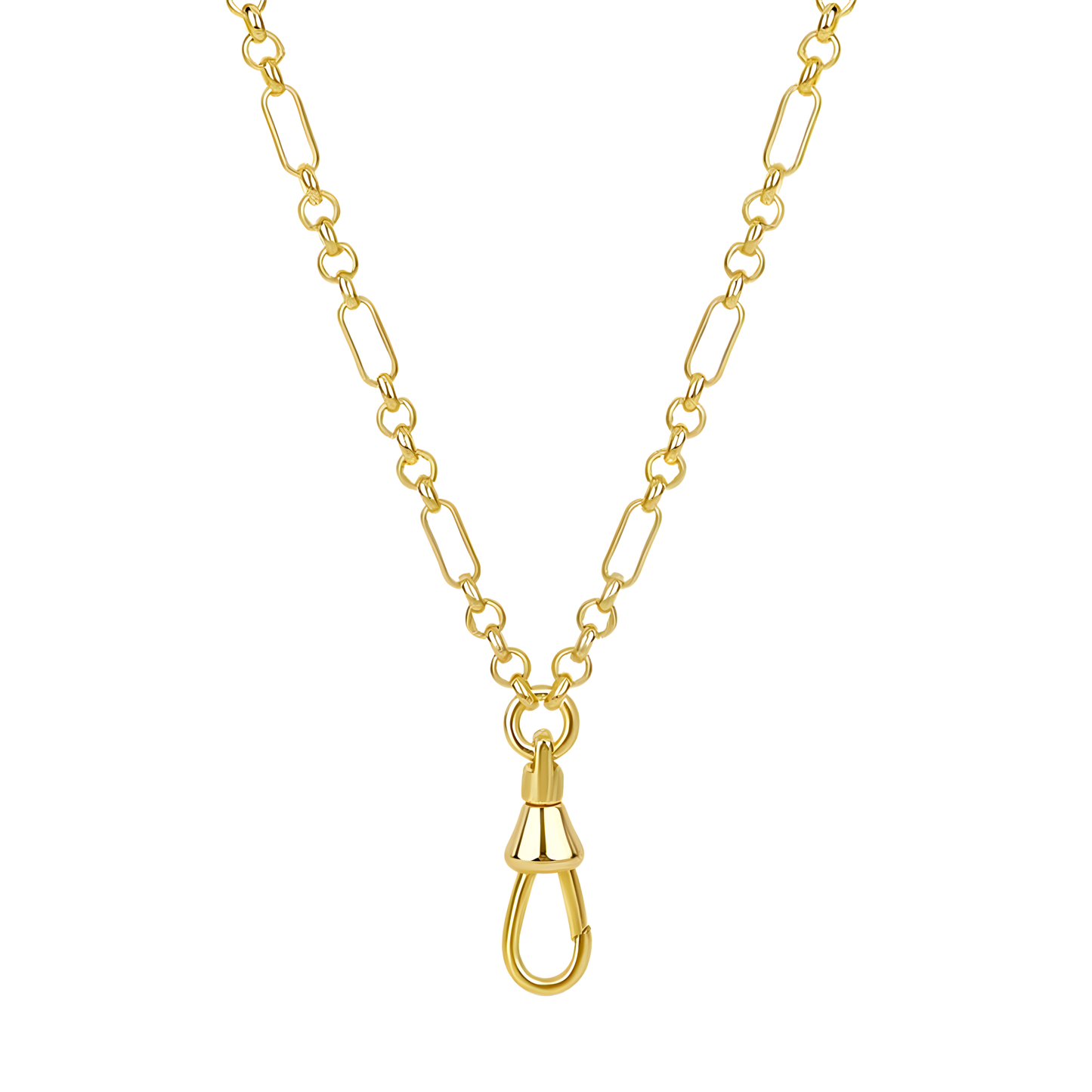 Gold Vermeil Kathy Paperclip/Rolo Swivel Chain