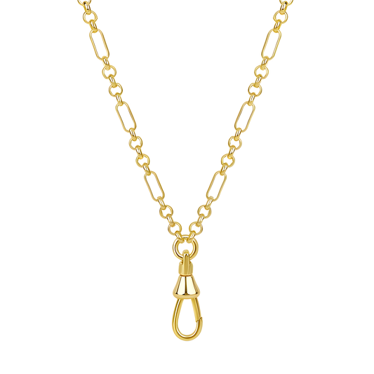 Gold Vermeil Kathy Paperclip/Rolo Swivel Chain