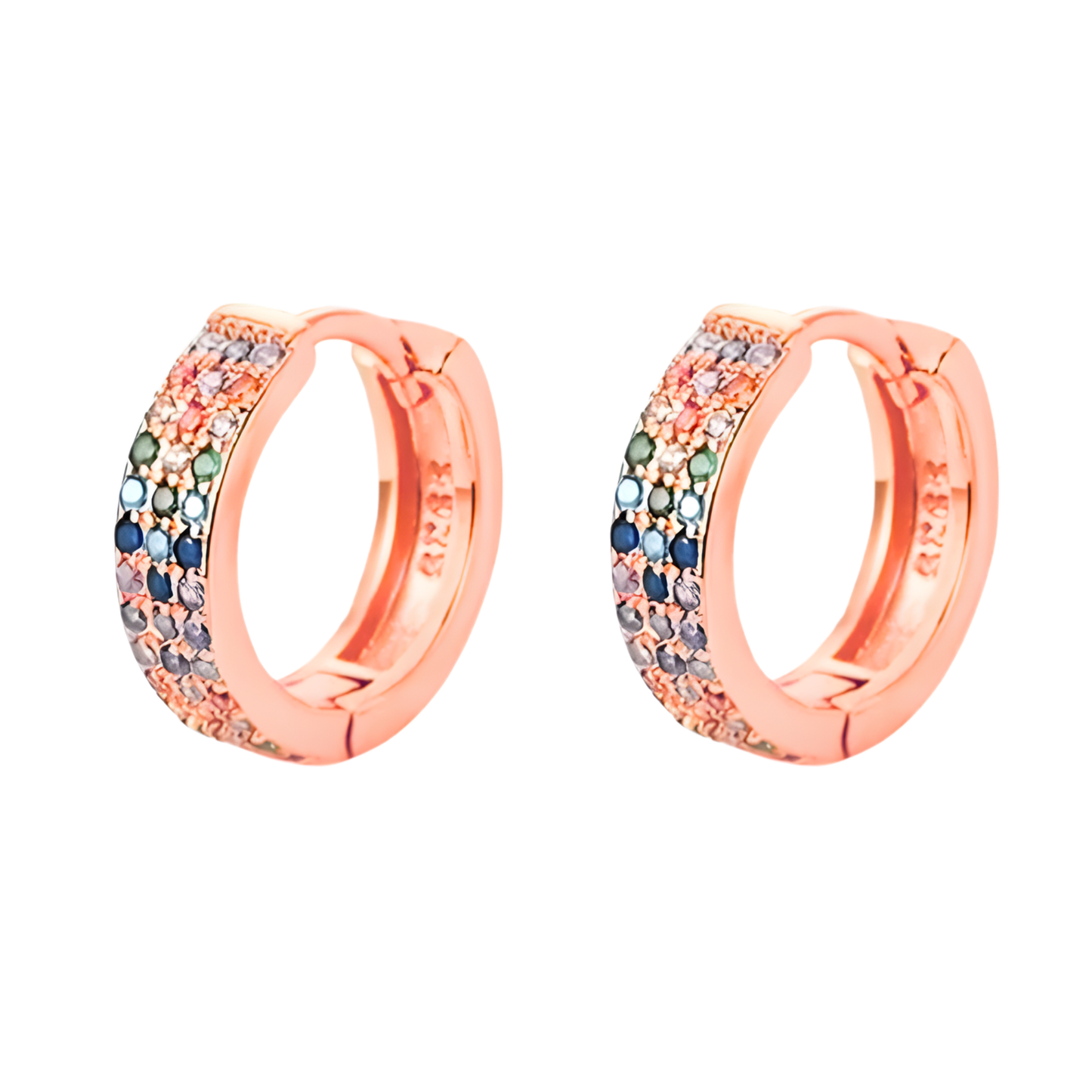 Rose Vermeil Serena Huggie Hoop Earrings
