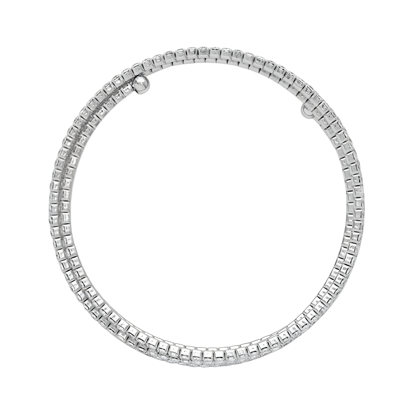 Silver Crystal Dana Wrap Bracelet