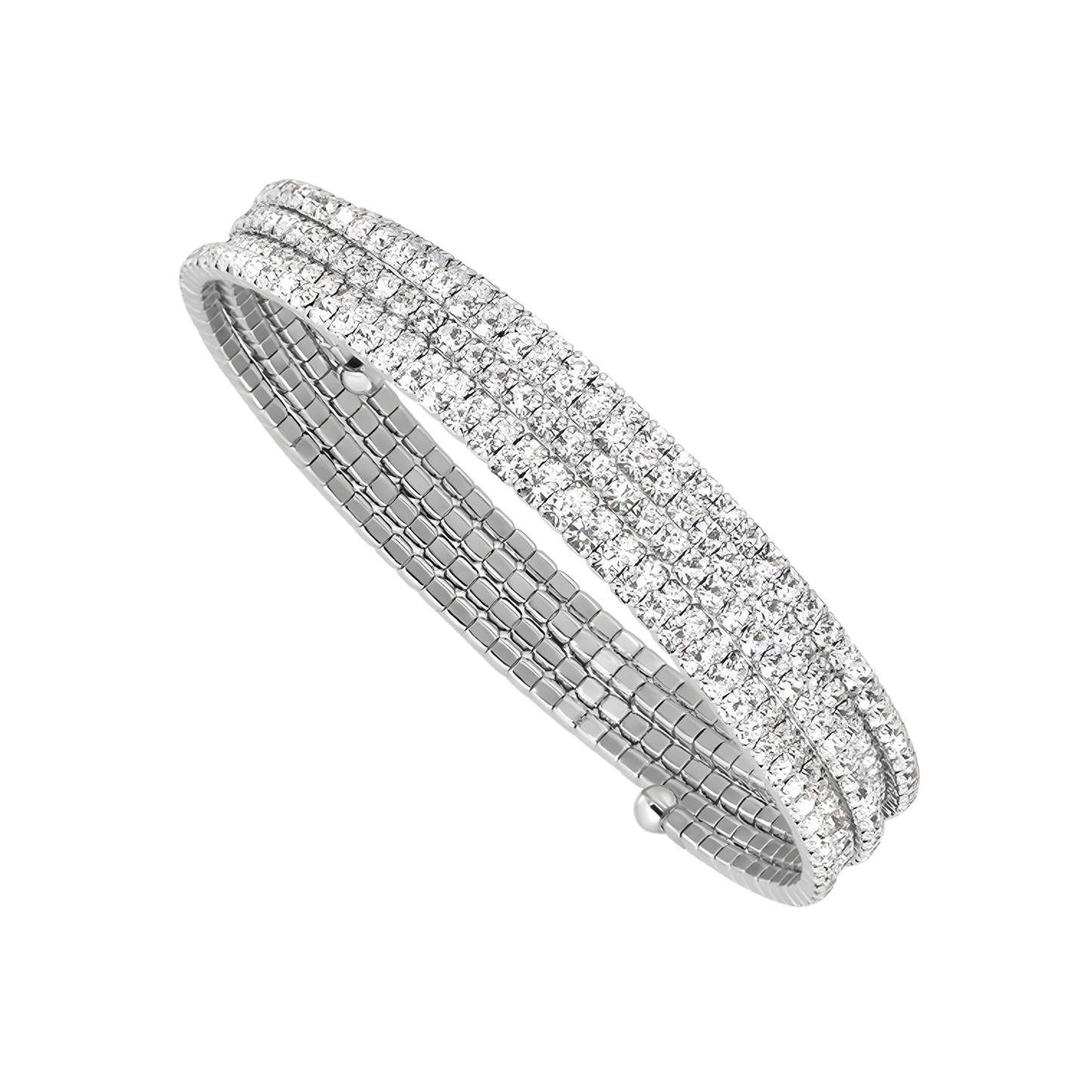 Silver Crystal Dana Wrap Bracelet