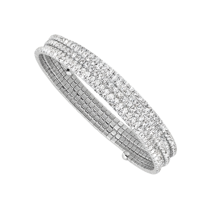Silver Crystal Dana Wrap Bracelet