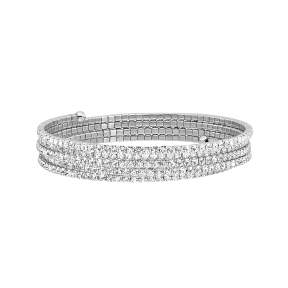 Silver Crystal Dana Wrap Bracelet