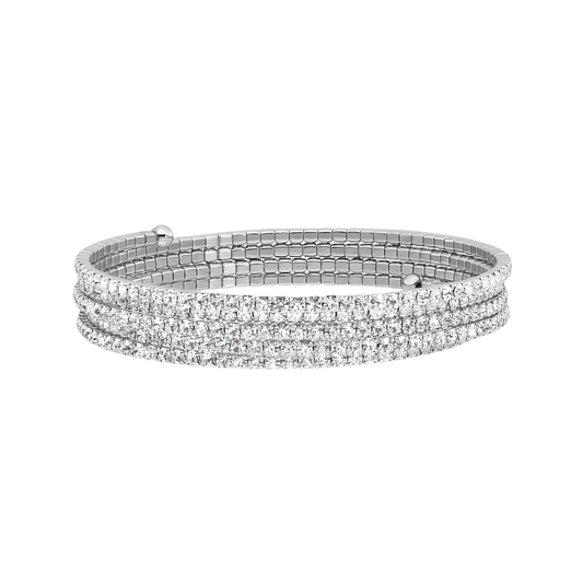 Silver Crystal Dana Wrap Bracelet