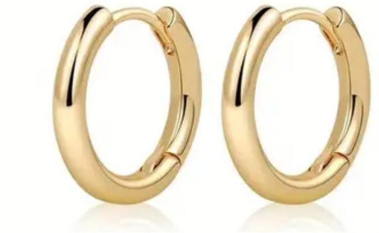 14K Vermeil Huggie Hoop Earrings