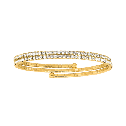 Gold Crystal Dana Wrap Bracelet