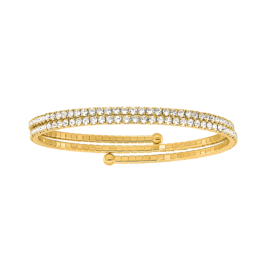 Gold Crystal Dana Wrap Bracelet