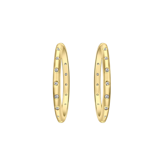 14K Vermeil Gretchen Large Bezel Hoop Earrings