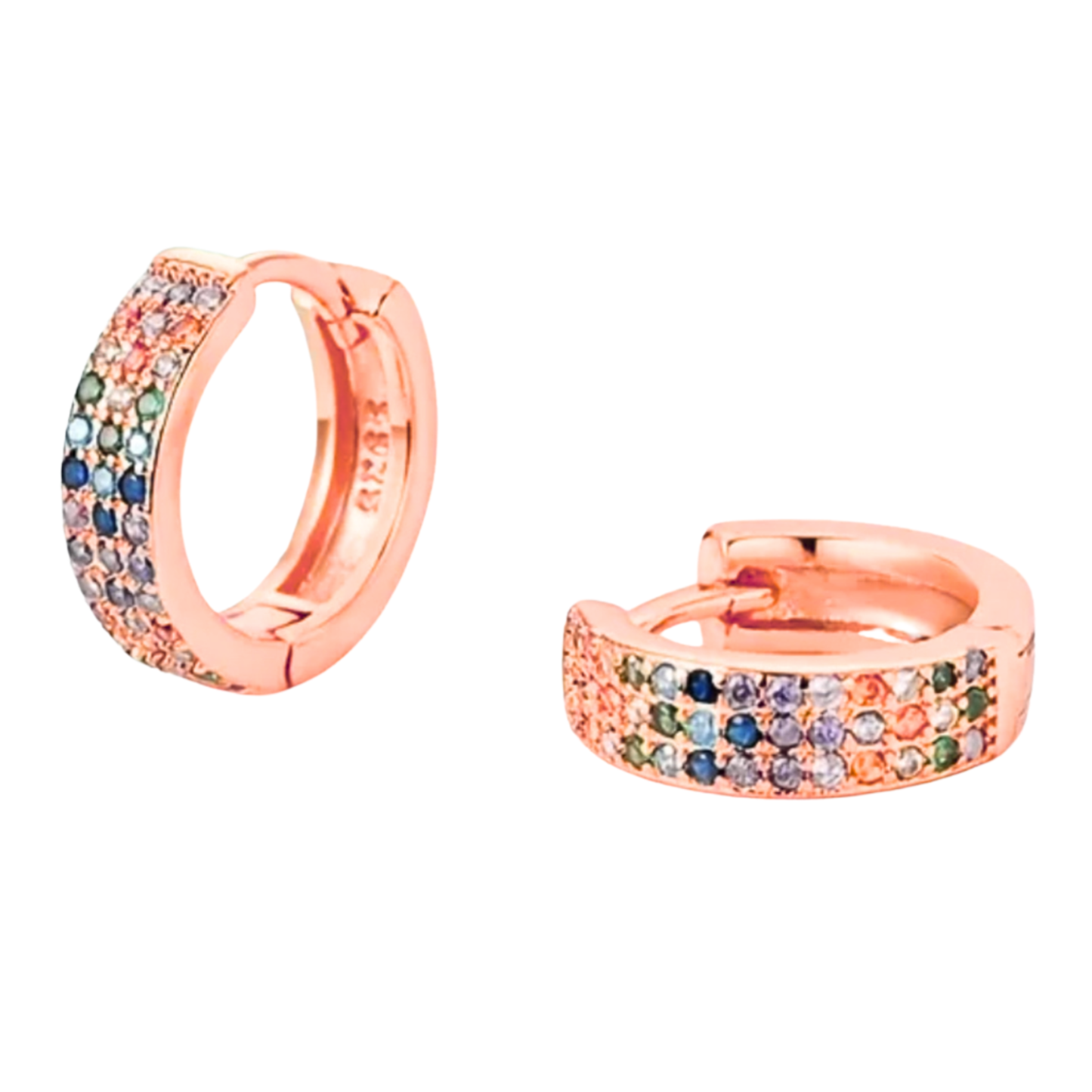 Rose Vermeil Serena Huggie Hoop Earrings