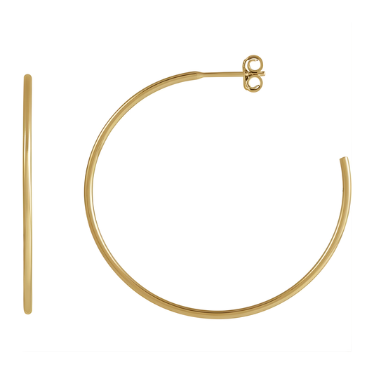 14K Vermeil Thin Gretchen Hoop Earrings