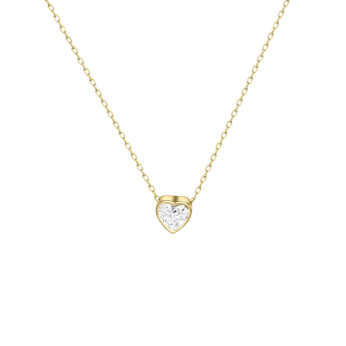 Gold Vermeil Chloe Heart Pendent Necklace
