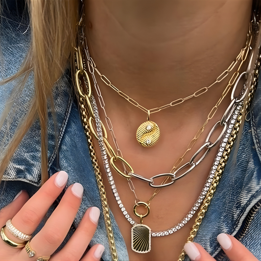 Gold Vermeil Julia Embossed Fluted Tag Charm