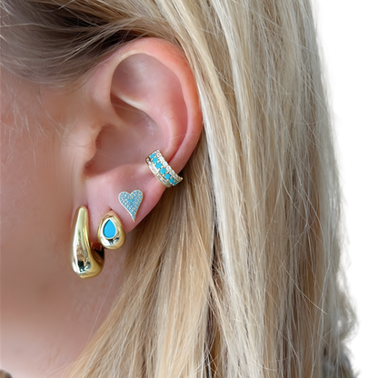 Gold Vermeil Jodi Dome Hoop Earrings