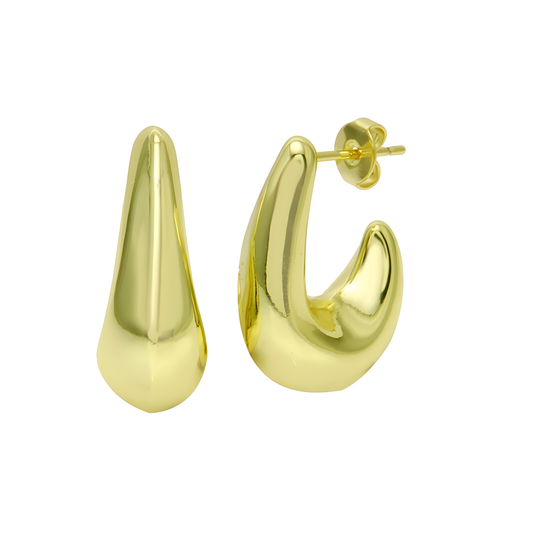 Gold Vermeil Jodi Dome Hoop Earrings