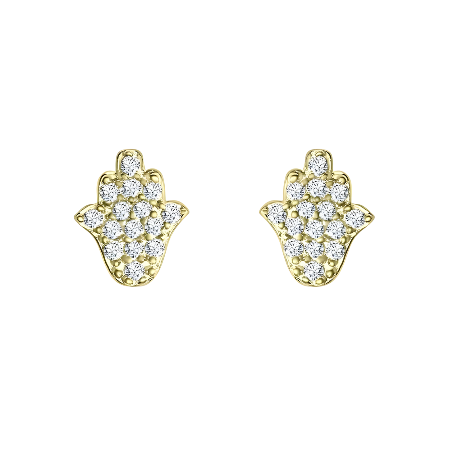 Gold Vermeil Angela Hamsa Stud Earrings