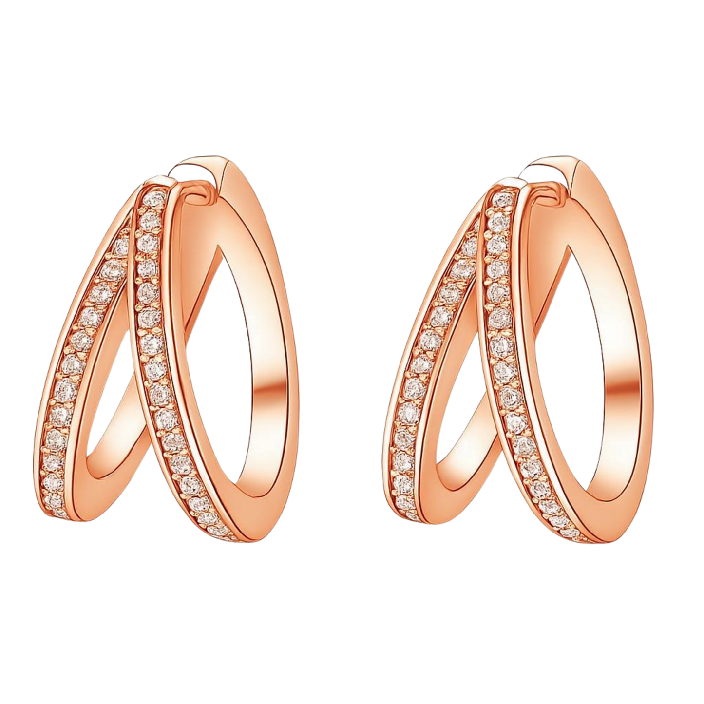 Rose Vermeil Maria Twisted Hoop Earrings