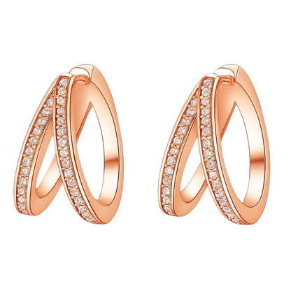 Rose Vermeil Maria Twisted Hoop Earrings