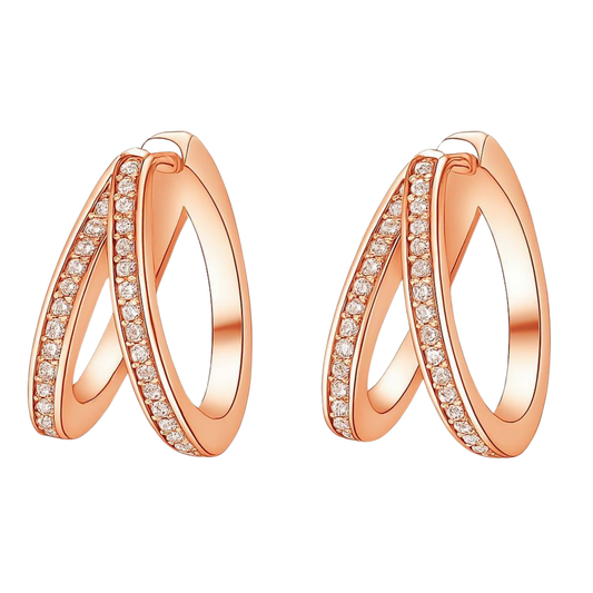 Rose Vermeil Maria Twisted Hoop Earrings