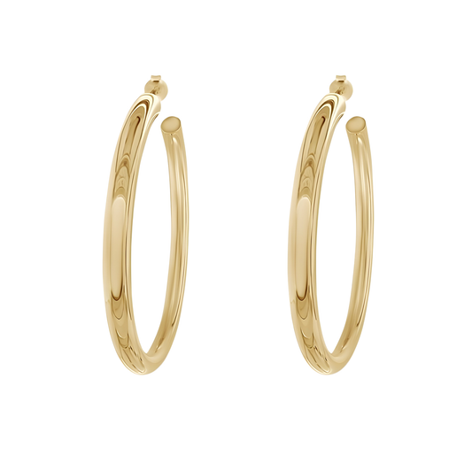 Gold Vermeil Gretchen Medium Hoop Earrings