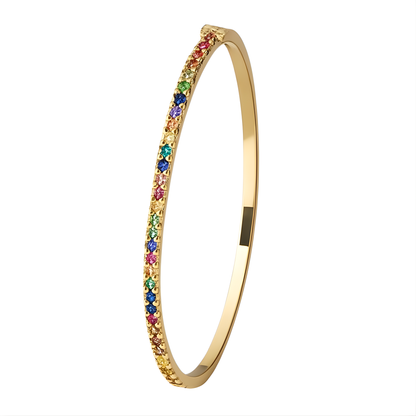 Gold Vermeil Emmie Pave Bangle Bracelet