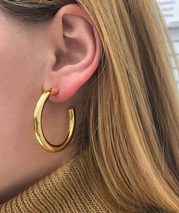Gold Vermeil Gretchen Medium Hoop Earrings