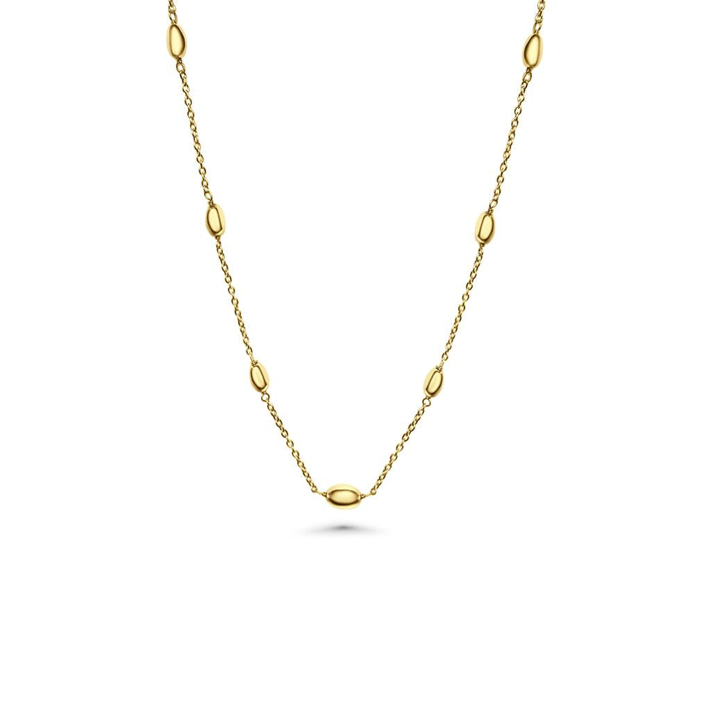 14K Vermeil Oval Bead Necklace